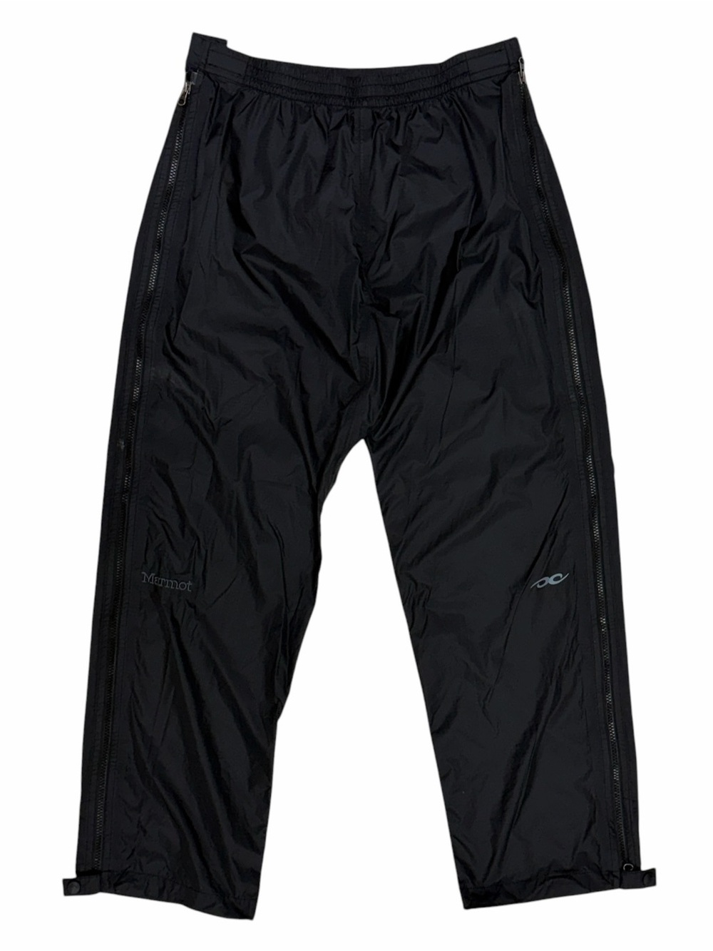 Marmot Precip Pants Medium Black Nylon Full Zip Gorpcore Rain Waterproof Hiking - Picture 2 of 14